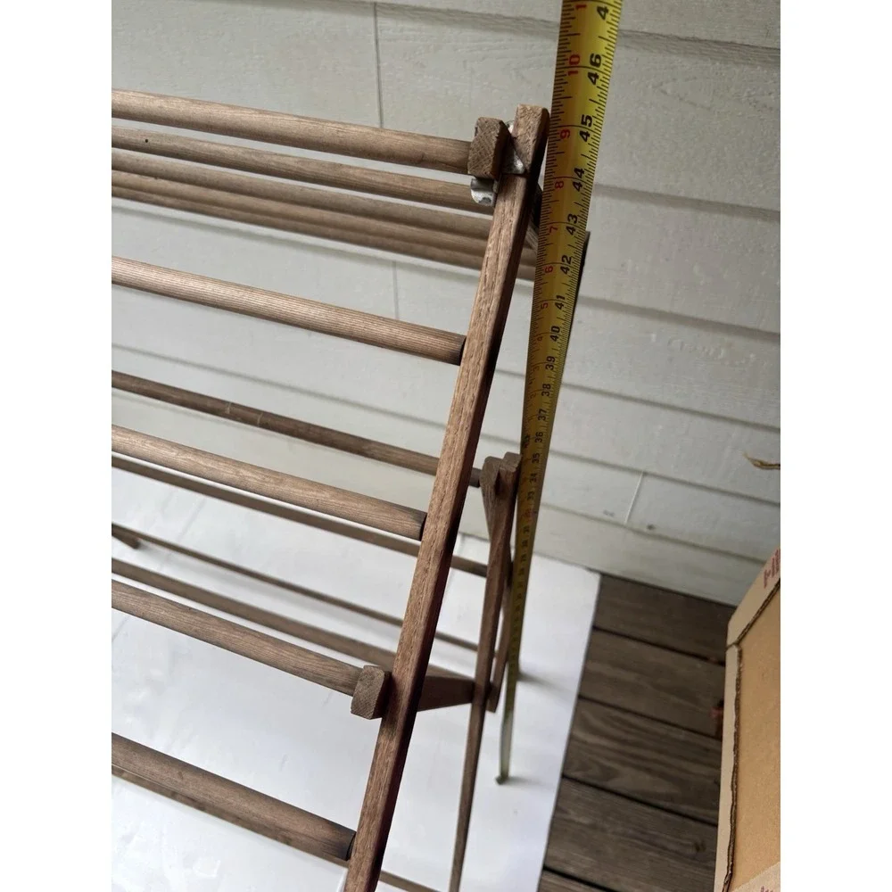 Rid-jid Clothes Dryer Rack J.R. Clark Wood Drying Foldable PRIMITIVE Decor